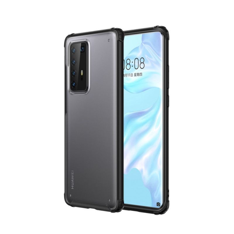 Etui Huawei P40 Pro Biały Czarny Matowa Hybryda