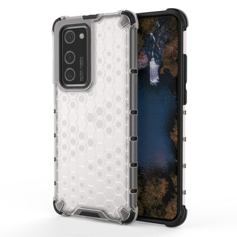 Etui Huawei P40 Pro Biały Czarny Styl Plastra Miodu