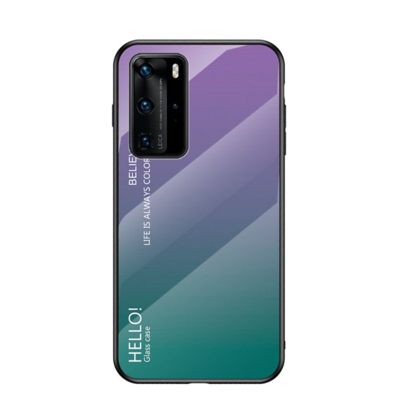 Etui Huawei P40 Pro Biały Czarny Witam Szkło Hartowane Etui Ochronne