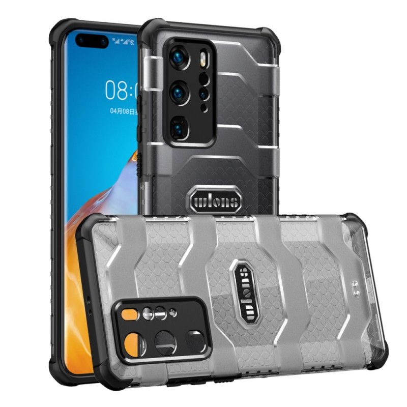 Etui Huawei P40 Pro Czerwony Czarny Ultra Odporna Seria Explorer Etui Ochronne