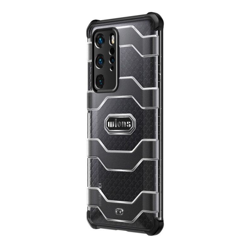 Etui Huawei P40 Pro Czerwony Czarny Ultra Odporna Seria Explorer Etui Ochronne