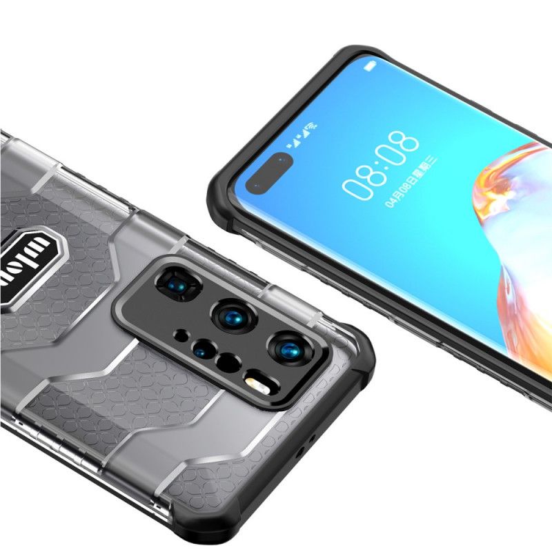 Etui Huawei P40 Pro Czerwony Czarny Ultra Odporna Seria Explorer Etui Ochronne