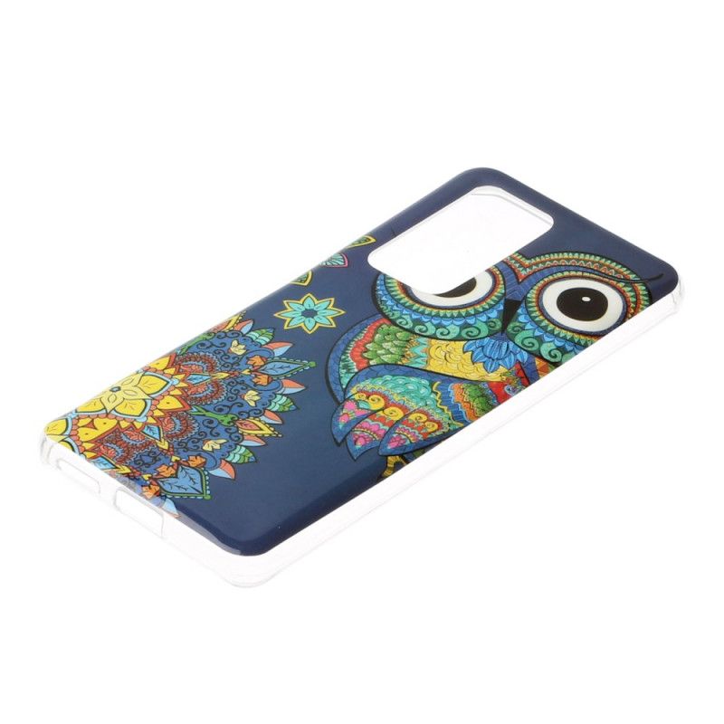 Etui Huawei P40 Pro Fluorescencyjna Sowa Mandala