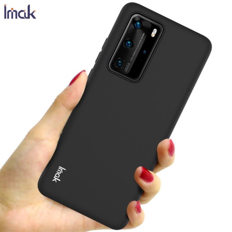 Etui Huawei P40 Pro Granatowy Czarny Mata Silikonowa Serii Uc-1 Imak