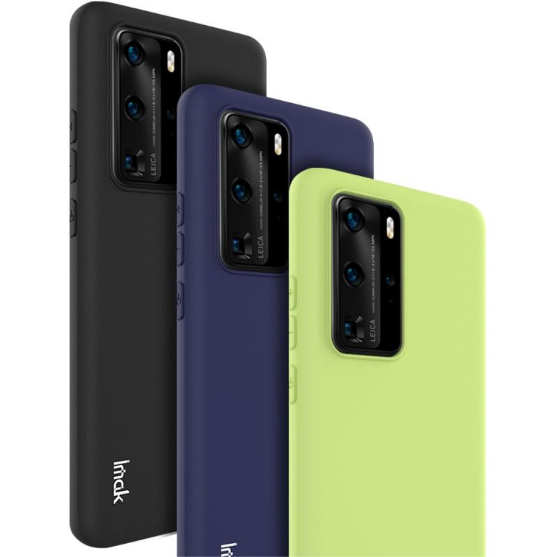 Etui Huawei P40 Pro Granatowy Czarny Mata Silikonowa Serii Uc-1 Imak