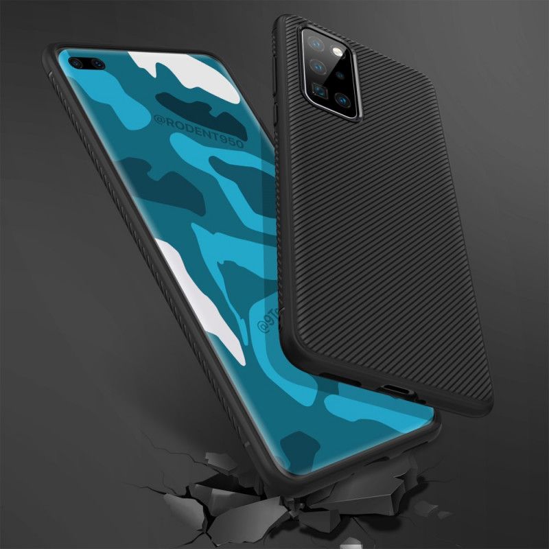 Etui Huawei P40 Pro Granatowy Czarny Skośny Serial Jazzowy