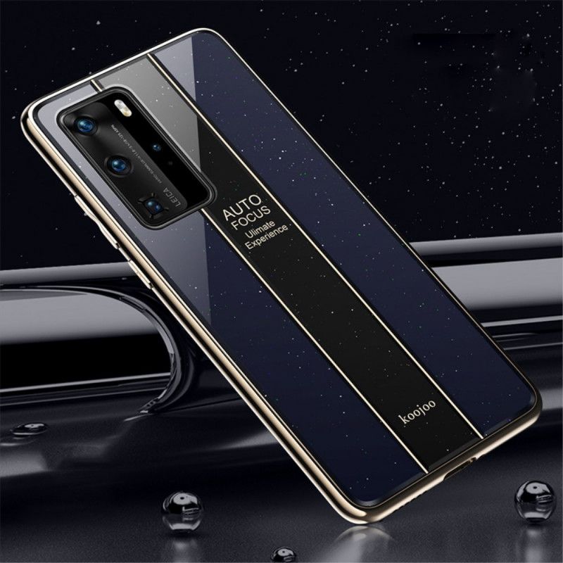 Etui Huawei P40 Pro Granatowy Czerwony Galwanizowana Hybryda