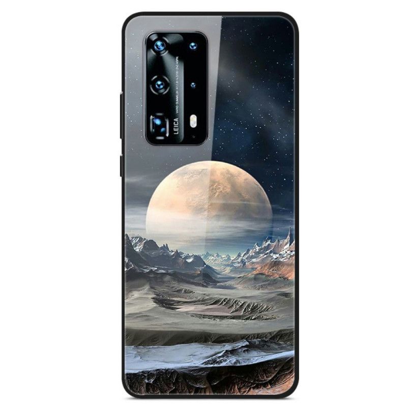 Etui Huawei P40 Pro Hartowane Szkło Z Księżycem Kosmicznym