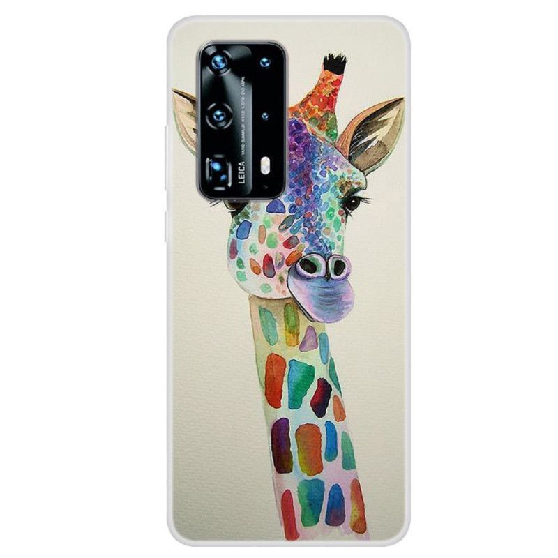 Etui Huawei P40 Pro Kolorowa Żyrafa