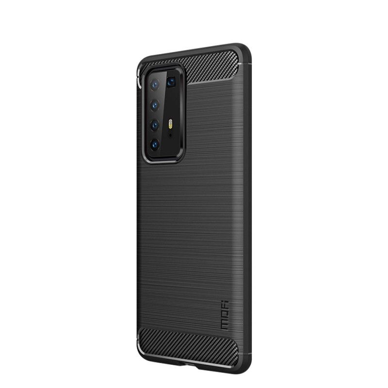 Etui Huawei P40 Pro Szary Czarny Mofi Szczotkowane Włókno Węglowe