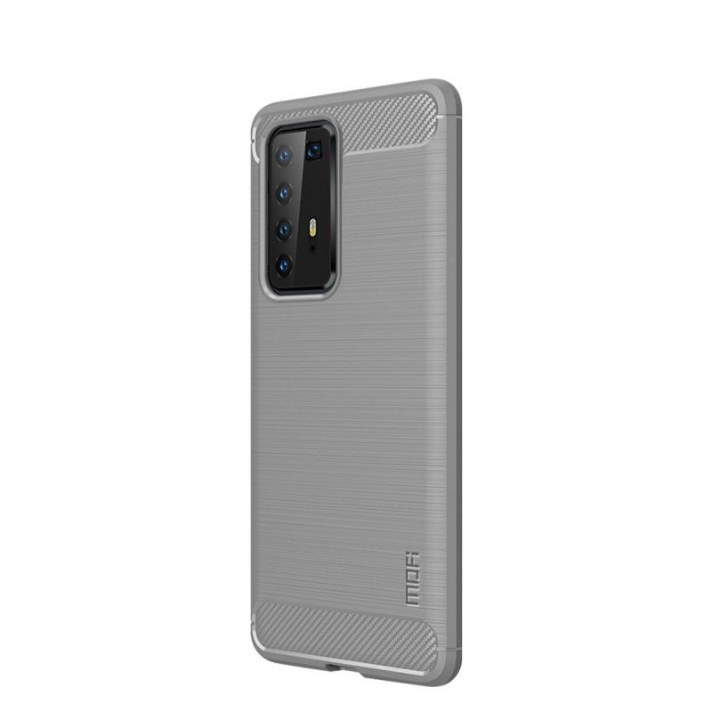 Etui Huawei P40 Pro Szary Czarny Mofi Szczotkowane Włókno Węglowe