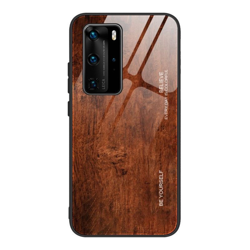 Etui Huawei P40 Pro Szary Czarny Szkło Hartowane Ze Wzorem Etui Ochronne