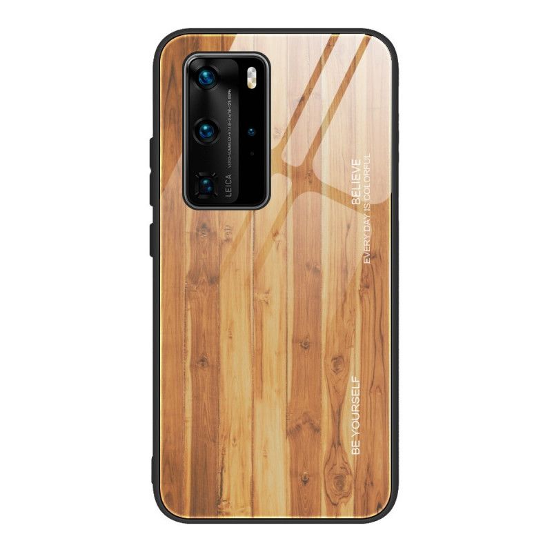 Etui Huawei P40 Pro Szary Czarny Szkło Hartowane Ze Wzorem Etui Ochronne