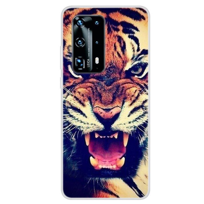 Etui Huawei P40 Pro Twarz Tygrysa