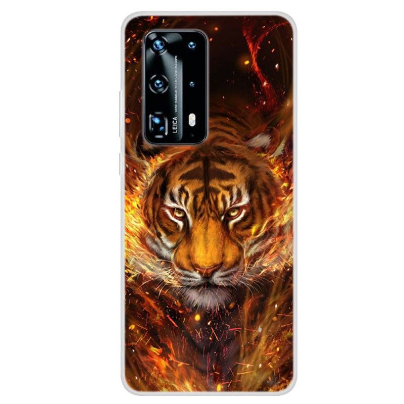 Etui Huawei P40 Pro Tygrys Ognisty Etui Ochronne