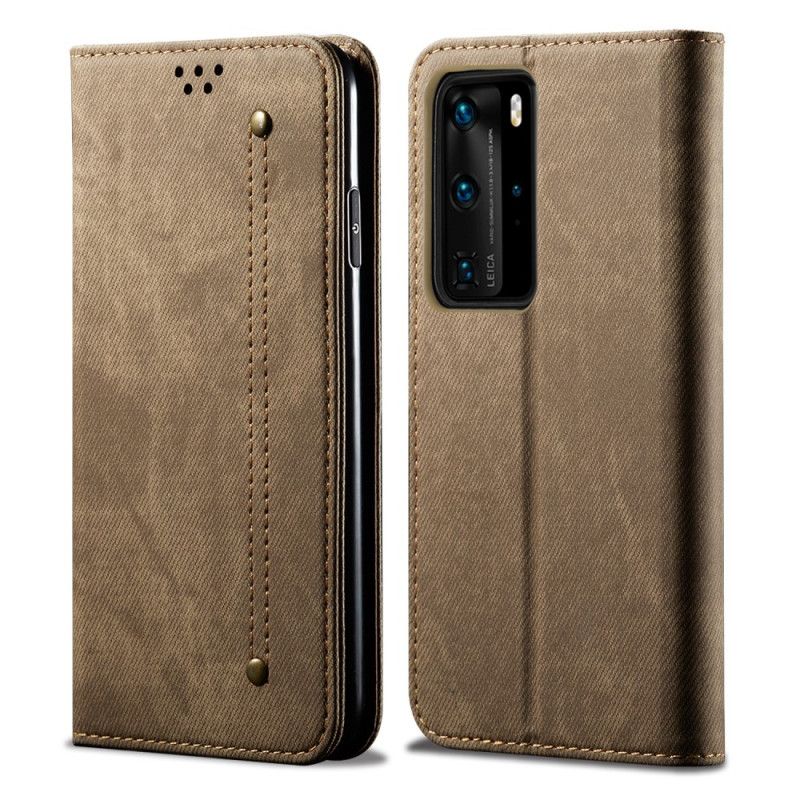 Flip Kotelot Huawei P40 Pro Dżinsy Z Imitacji Skóry