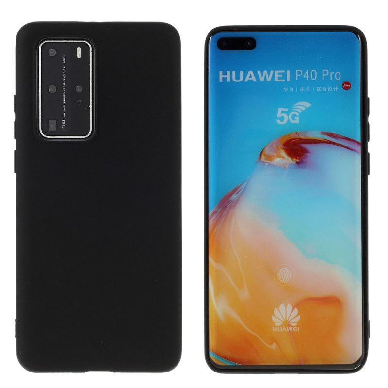 Futerały Huawei P40 Pro Biały Czarny Etui na Telefon Matowy Silikon