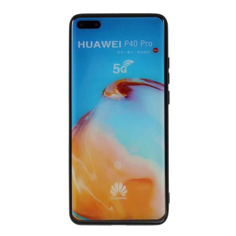 Futerały Huawei P40 Pro Biały Czarny Etui na Telefon Matowy Silikon