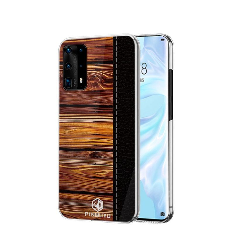 Futerały Huawei P40 Pro Czerwony Czarny Etui na Telefon Pin Serii Dun Pinwuyo