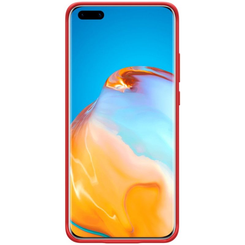 Futerały Huawei P40 Pro Czerwony Czarny Etui na Telefon Seria Nillkin Flex Pure