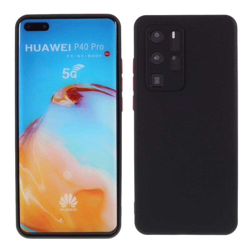 Futerały Huawei P40 Pro Czerwony Czarny Kontrastowe Kolory