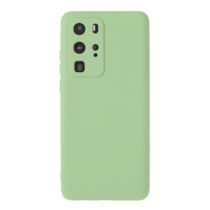 Futerały Huawei P40 Pro Czerwony Czarny Płynny Silikon Na Poziomie X