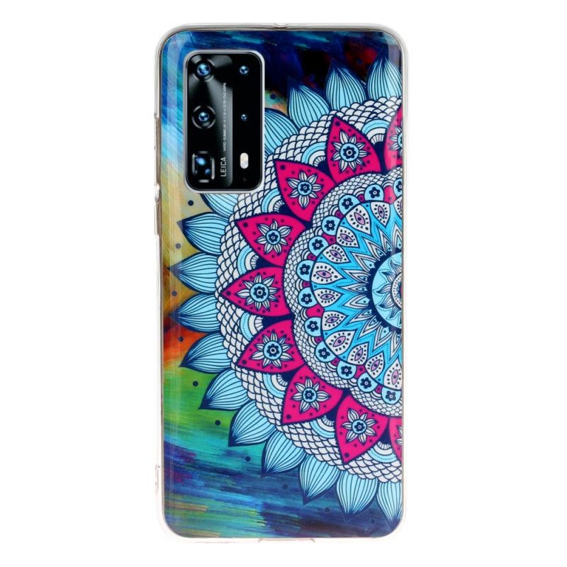 Futerały Huawei P40 Pro Etui na Telefon Fluorescencyjna Sowa Mandala