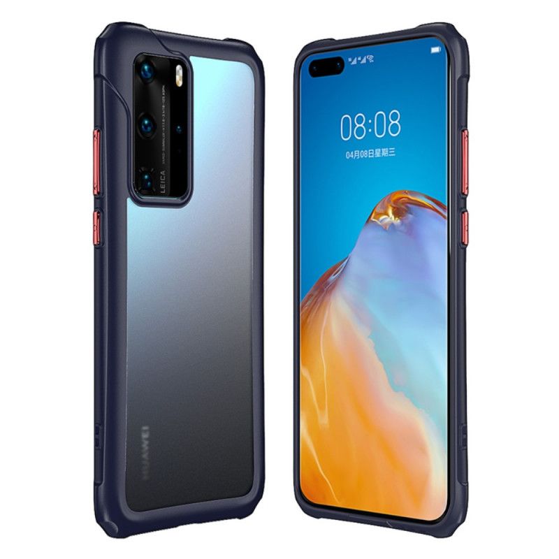 Futerały Huawei P40 Pro Granatowy Czarny Przezroczysty Matowy Wzór Leeu