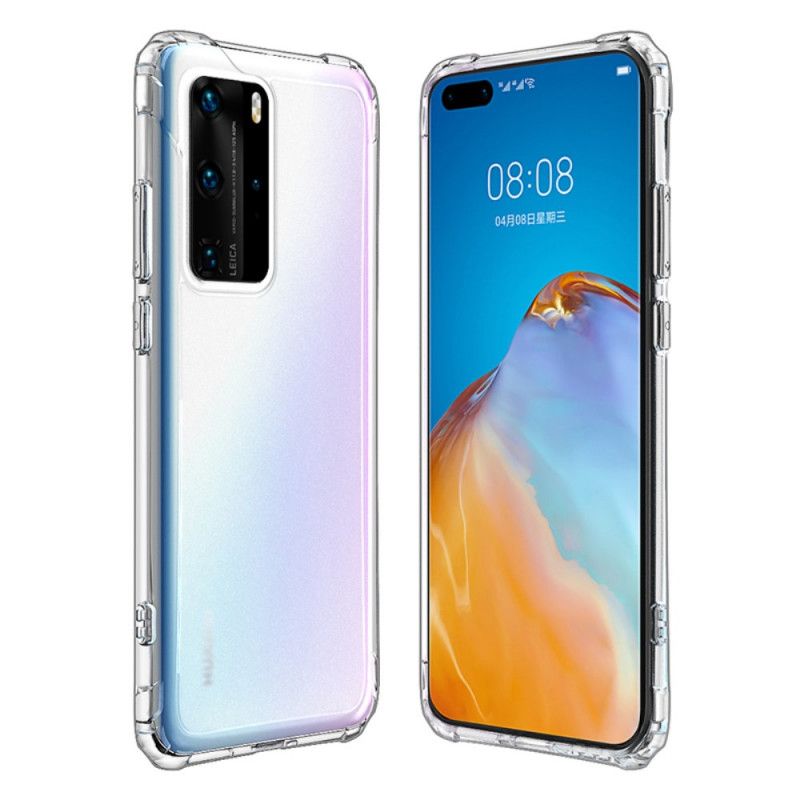 Futerały Huawei P40 Pro Granatowy Czarny Przezroczysty Matowy Wzór Leeu