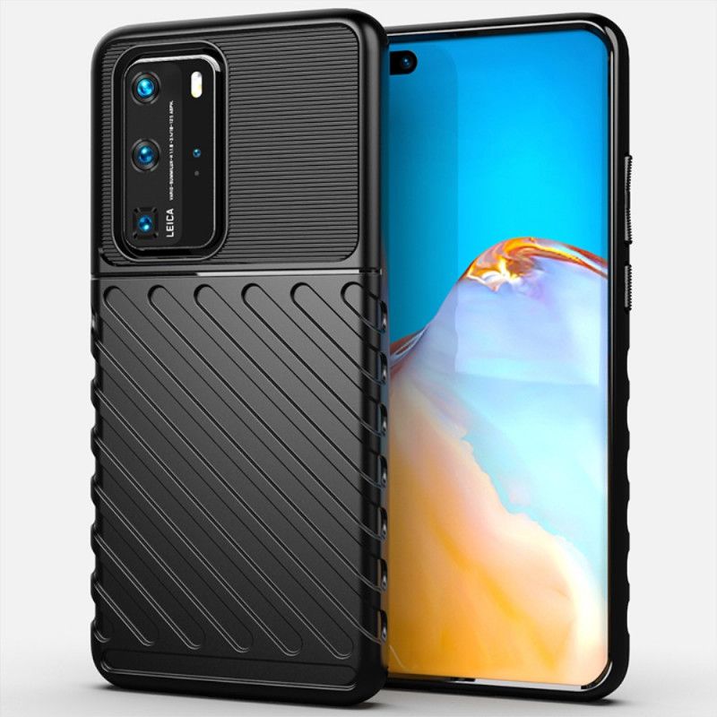 Futerały Huawei P40 Pro Zielony Czarny Etui na Telefon Seria Grzmotów