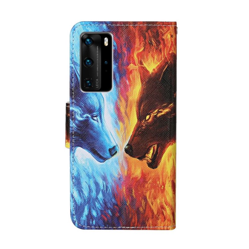 Pokrowce Huawei P40 Pro Wilk Lodu I Ognia