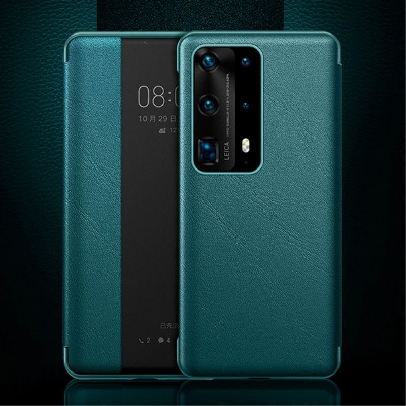 Zobacz Okładkę Z Efektem Skóry Huawei P40 Pro Fioletowy Czarny