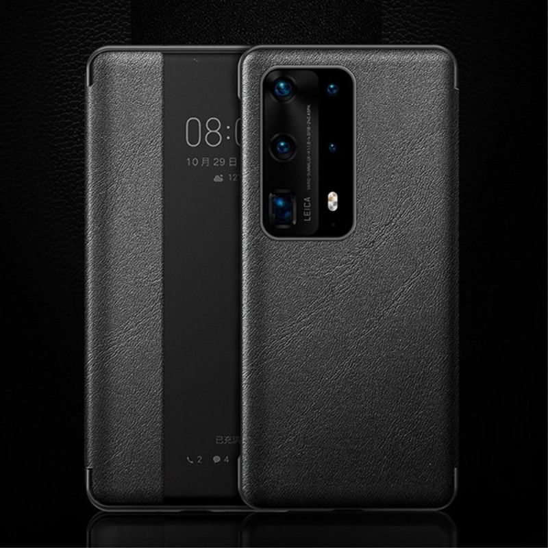 Zobacz Okładkę Z Efektem Skóry Huawei P40 Pro Fioletowy Czarny