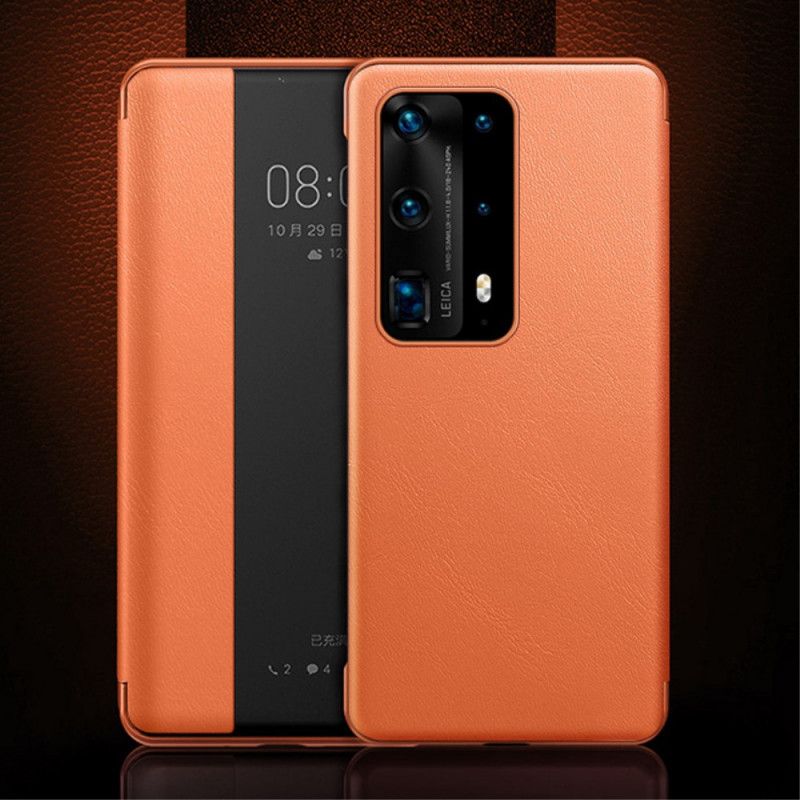 Zobacz Okładkę Z Efektem Skóry Huawei P40 Pro Fioletowy Czarny