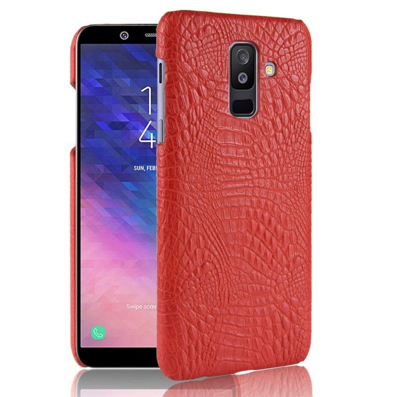 Futerały Samsung Galaxy A6 Plus Czarny Efekt Skóry Krokodyla