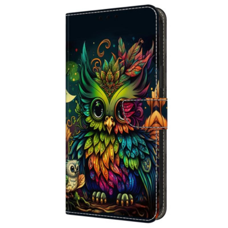 Etui Folio Do Samsung Galaxy A16 5g Kolorowa Sowa