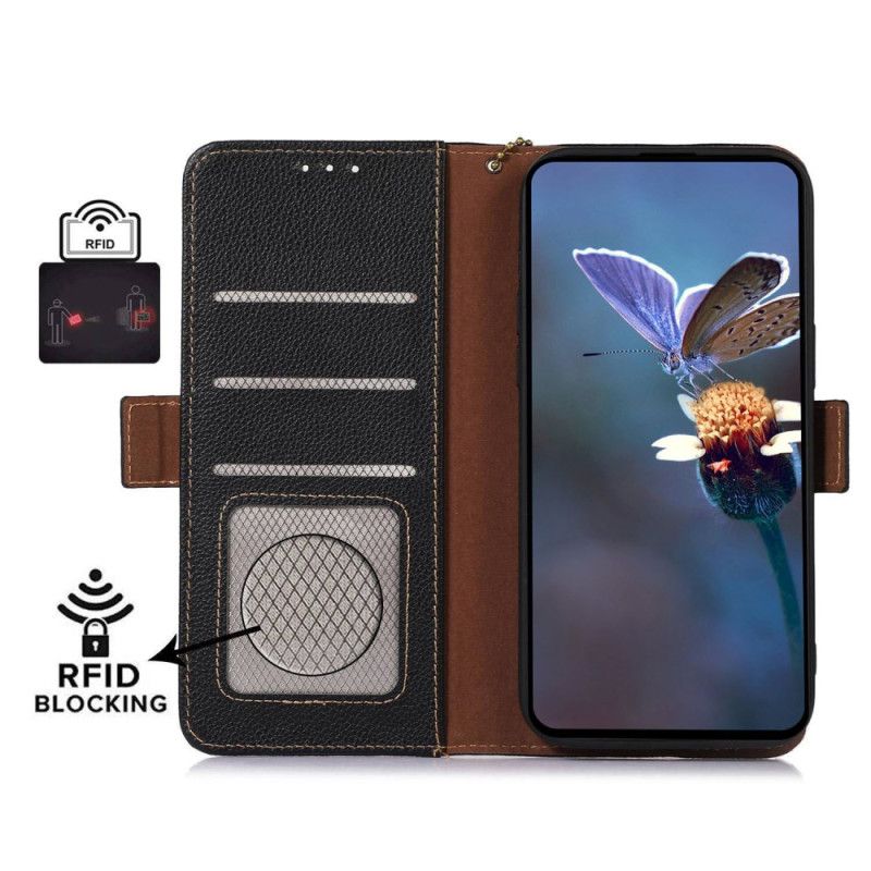 Etui Folio Do Samsung Galaxy A16 5g Ochrona Rfid Ze Skóry Teksturowanej