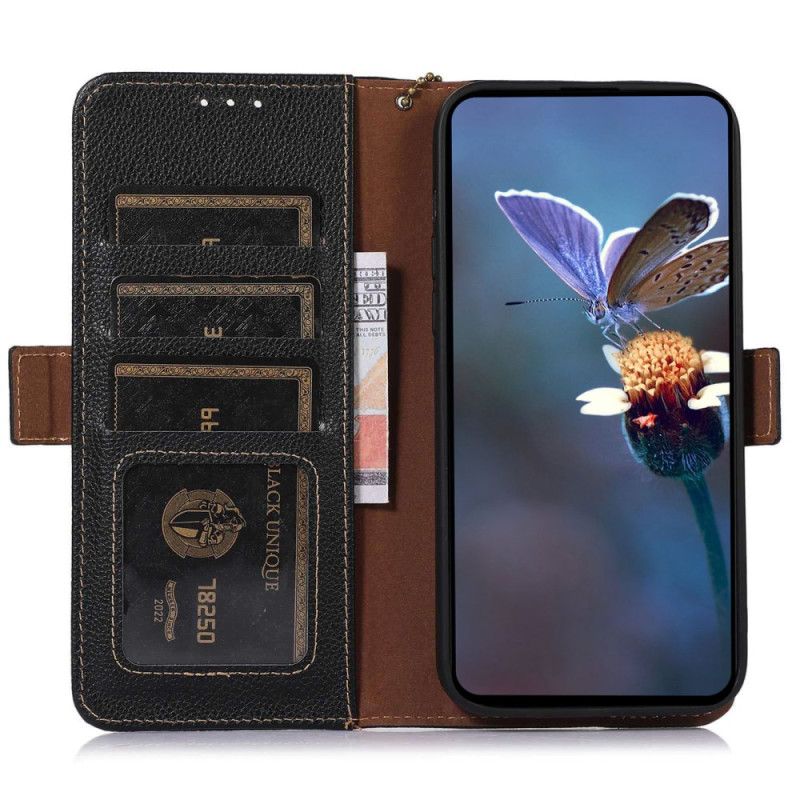 Etui Folio Do Samsung Galaxy A16 5g Ochrona Rfid Ze Skóry Teksturowanej