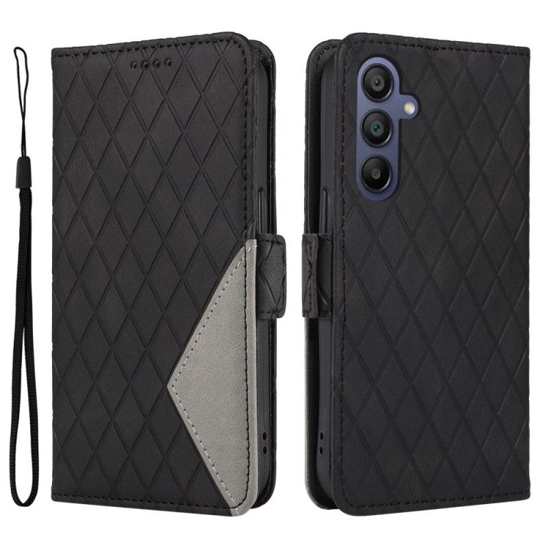 Etui Folio Do Samsung Galaxy A16 5g Wzór Paska W Kształcie Diamentu