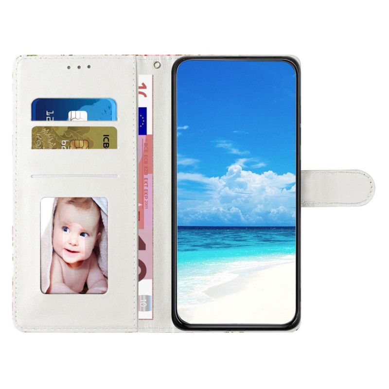 Etui Folio Do Samsung Galaxy A16 5g Zielone I Złote Motyle