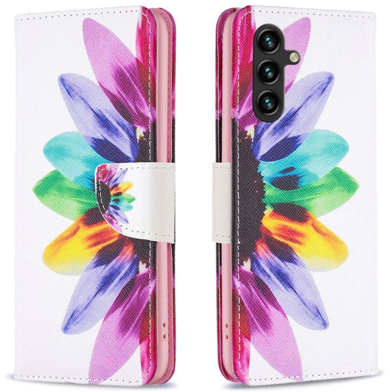 Etui Folio Samsung Galaxy A16 5g Akwarela Kwiat Etui Ochronne