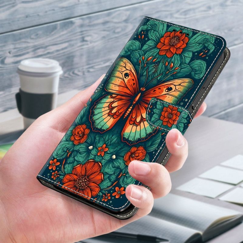 Etui Folio Samsung Galaxy A16 5g Motyw Motyla Etui Ochronne