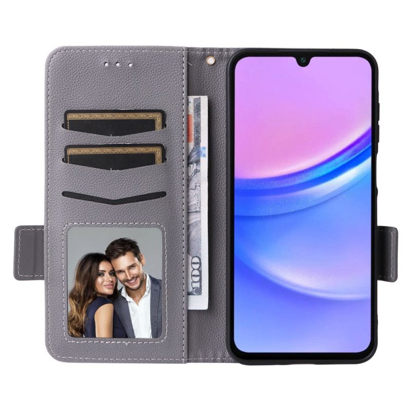 Etui Folio Samsung Galaxy A16 5g Tekstura Liczi Z Paskiem