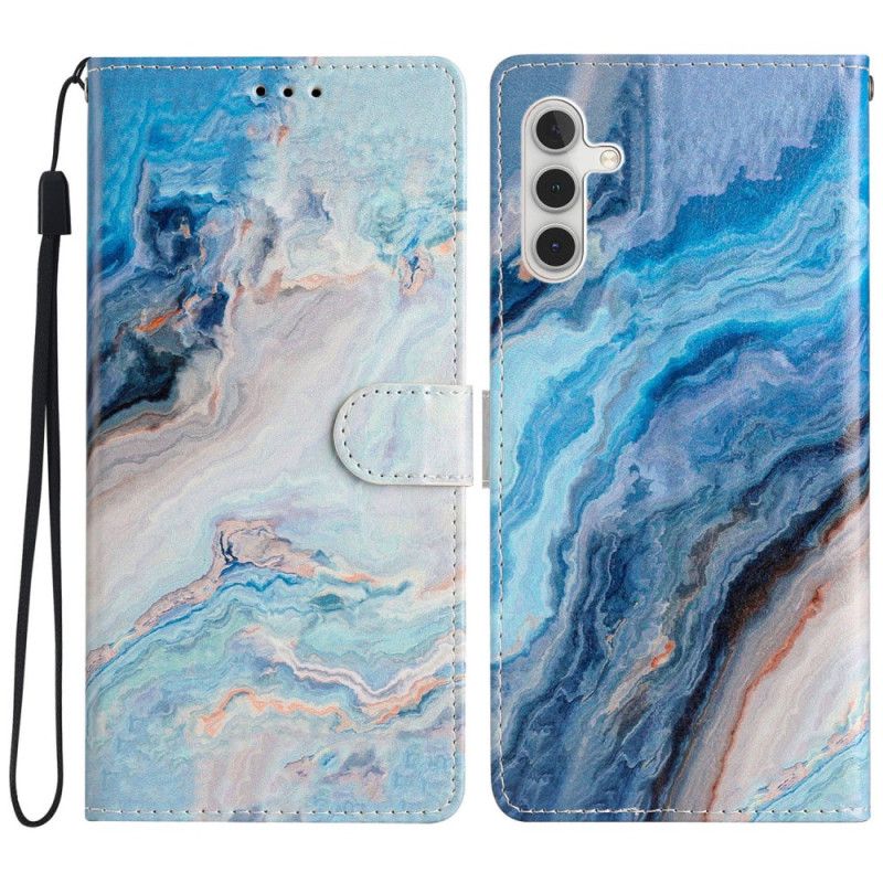 Etui Folio Samsung Galaxy A16 5g Wzór Niebieskiego Marmuru