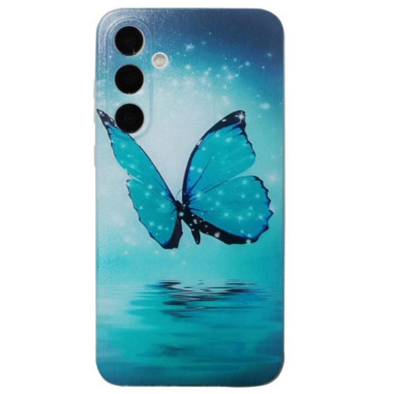 Etui Samsung Galaxy A16 5g Niebieski Motyl