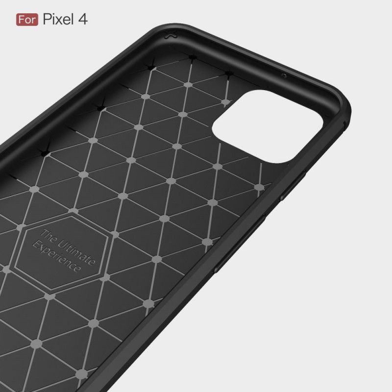 Etui Google Pixel 4 Czerwony Czarny Szczotkowane Włókno Węglowe Etui Ochronne