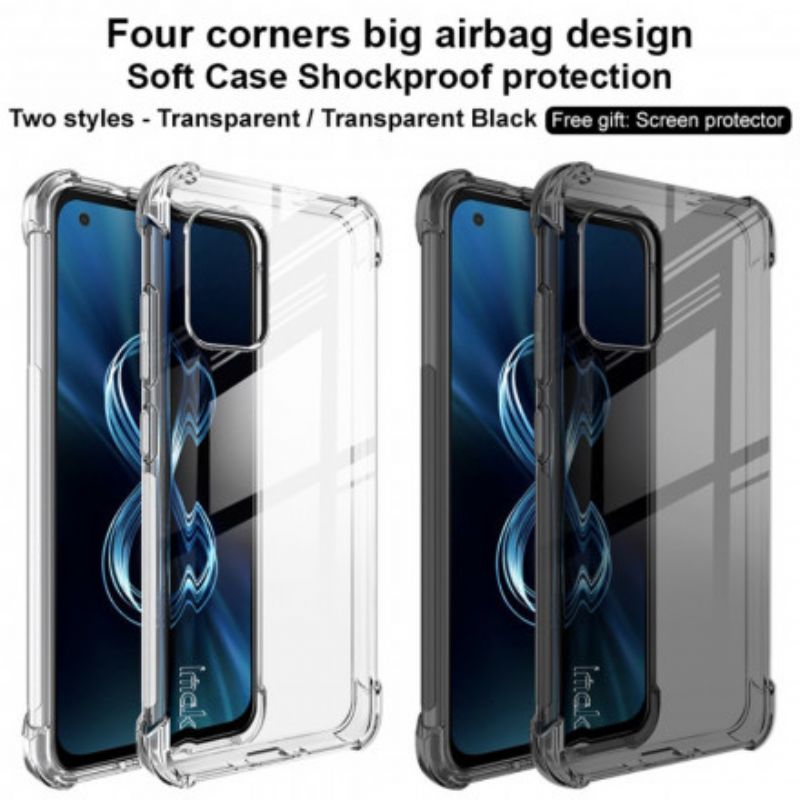 Etui Do Asus Zenfone 8 Przezroczysty Jedwabisty Imak