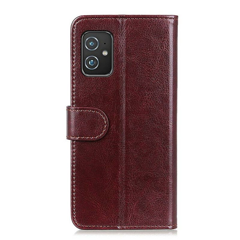 Etui Folio Asus Zenfone 8 Finezja Ze Sztucznej Skóry