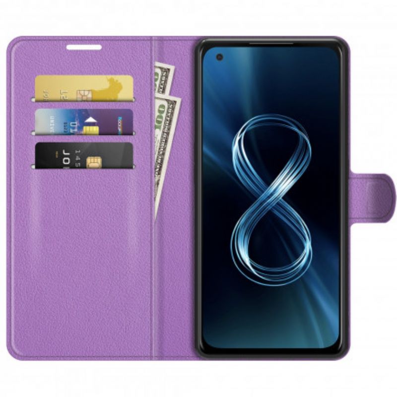 Etui Folio Asus Zenfone 8 Klasyczna Sztuczna Skóra Etui Ochronne