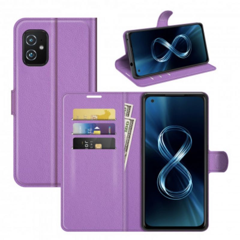 Etui Folio Asus Zenfone 8 Klasyczna Sztuczna Skóra Etui Ochronne